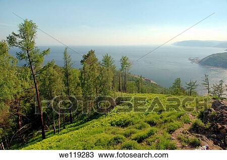 Landscape, settlement Listvyanka, Lake Baikal, Irkutsk region, Siberia, Russian Federation View Large Photo Image Stock Image - Landscape, settlement Listvyanka, Lake Baikal, Irkutsk region, Siberia, Russian Federation. Fotosearch