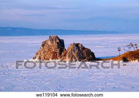 Mountain Shamanka, Shaman, Olkhon island, Lake Baikal, Siberia, Russia, Eurasia View Large Photo Image Picture - Mountain Shamanka, Shaman, Olkhon island, Lake Baikal, Siberia, Russia, Eurasia. Fotosearch