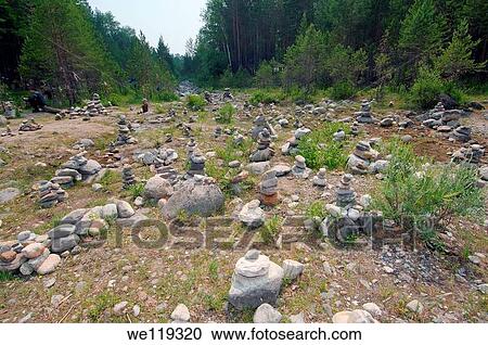 Stones of fulfillment of desires, stone garden Arshan, Tunkinsky District, Republic of Buryatia, Siberia, Russian Federation View Large Photo Image Stock Image - Stones of fulfillment of desires, stone garden Arshan, Tunkinsky District, Republic of Buryatia, Siberia, Russian Federation. Fotosearch