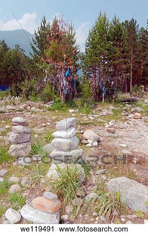 Stones of fulfillment of desires, stone garden Arshan, Tunkinsky District, Republic of Buryatia, Siberia, Russian Federation View Large Photo Image Stock Image - Stones of fulfillment of desires, stone garden Arshan, Tunkinsky District, Republic of Buryatia, Siberia, Russian Federation. Fotosearch