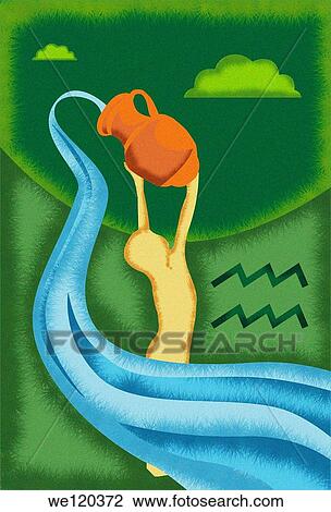 Aquarius zodiac sign View Large Photo Image Stock Image - Aquarius zodiac sign. Fotosearch