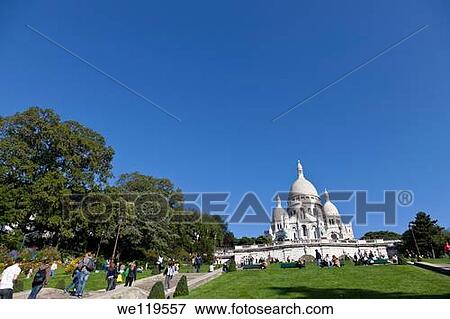 Basilica of the Sacred Heart, Sacré-Coeur Basilica, Montmartre district, Paris, France, Europe View Large Photo Image Stock Photo - Basilica of the Sacred Heart, Sacré-Coeur Basilica, Montmartre district, Paris, France, Europe. Fotosearch