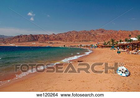 Picture - Beach, Dahab, Red Sea, Egypt, Africa. Fotosearch