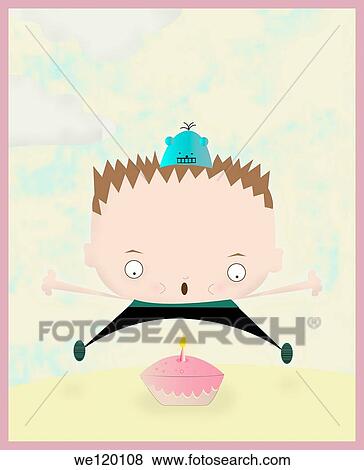 Boy blowing out his birthday candle View Large Photo Image Stock Photo - Boy blowing out his birthday candle. Fotosearch