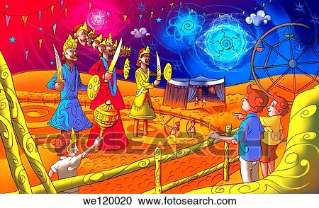 Boys watching Dusshera celebration View Large Photo Image Stock Image - Boys watching Dusshera celebration. Fotosearch