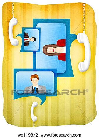 Business executives at a video conference View Large Photo Image Stock Image - Business executives at a video conference. Fotosearch