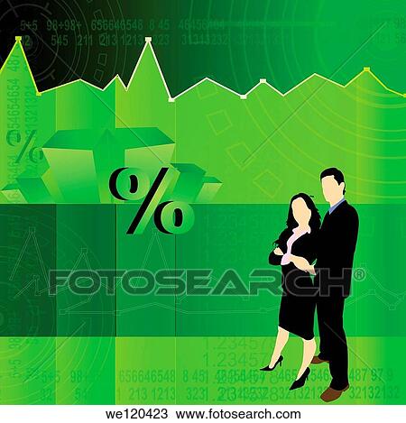 Business executives standing in front of stock index View Large Photo Image Stock Image - Business executives standing in front of stock index. Fotosearch