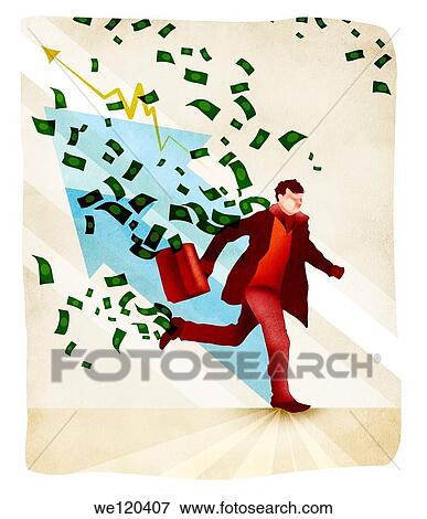 Businessman holding briefcase and running View Large Photo Image Stock Photo - Businessman holding briefcase and running. Fotosearch