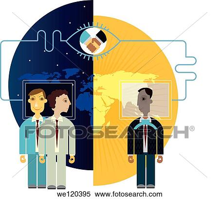 Businessmen communicating online View Large Photo Image Stock Photography - Businessmen communicating online. Fotosearch