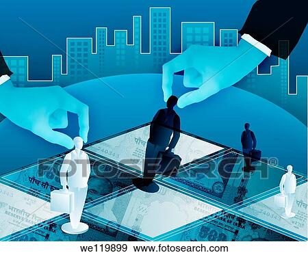 Stock Photo - Businessmen playing chess. Fotosearch