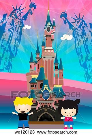 Children in an entertainment park, Disneyland Theme Park, USA View Large Photo Image Stock Image - Children in an entertainment park, Disneyland Theme Park, USA. Fotosearch