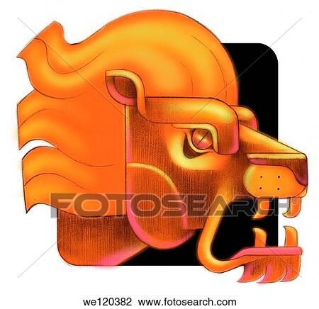 Stock Image - Close-up of a Leo zodiac sign. Fotosearch