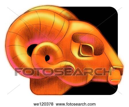 Close-up of an Aries zodiac sign View Large Photo Image Stock Photo - Close-up of an Aries zodiac sign. Fotosearch