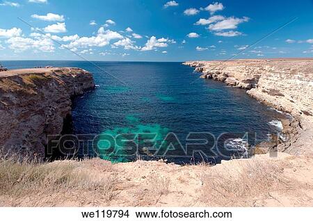 Coastline, Cape Tarhankut, Tarhan Qut, Crimea, Ukraine, Eastern Europe View Large Photo Image Picture - Coastline, Cape Tarhankut, Tarhan Qut, Crimea, Ukraine, Eastern Europe. Fotosearch