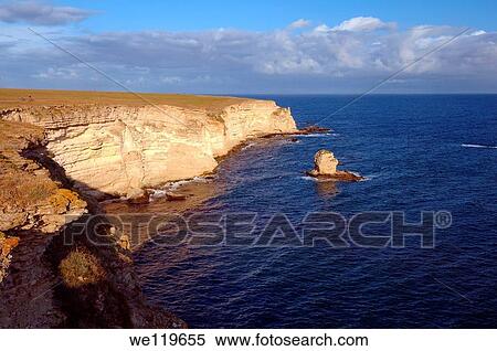 Coastline, Cape Tarhankut, Tarhan Qut, Crimea, Ukraine, Eastern Europe View Large Photo Image Stock Photography - Coastline, Cape Tarhankut, Tarhan Qut, Crimea, Ukraine, Eastern Europe. Fotosearch