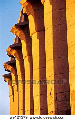 Columns Luxor temple Luxor Egypt View Large Photo Image Stock Photo - Columns Luxor temple Luxor Egypt. Fotosearch