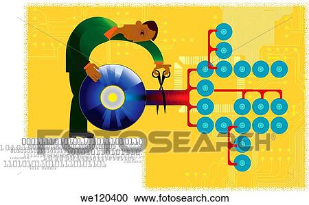 Conceptual image of a man trying to prevent software piracy View Large Photo Image Stock Image - Conceptual image of a man trying to prevent software piracy. Fotosearch
