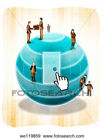 Stock Photo - Entrance of a globe. Fotosearch