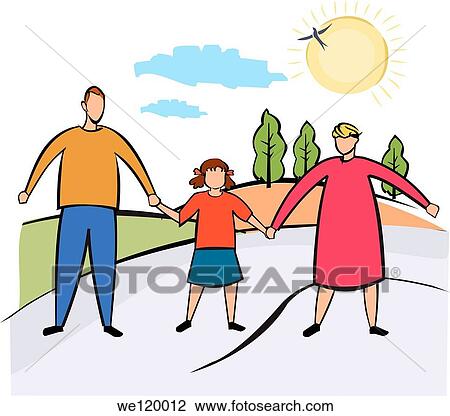 Stock Image - Family enjoying vacations. Fotosearch