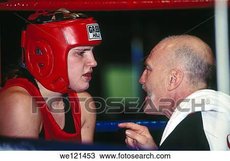 Female boxer and coach View Large Photo Image Stock Image - Female boxer and coach. Fotosearch