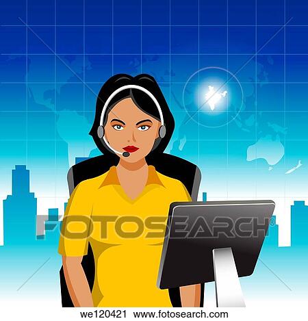 Female customer service representative with India highlighted in the map View Large Photo Image Stock Image - Female customer service representative with India highlighted in the map. Fotosearch