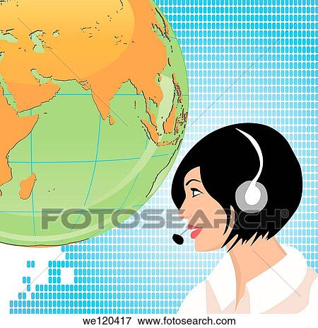 Female customer service representative with India highlighted in the map View Large Photo Image Stock Photo - Female customer service representative with India highlighted in the map. Fotosearch