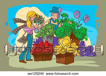 Female florist giving a bouquet of flowers to a customer View Large Photo Image Stock Photography - Female florist giving a bouquet of flowers to a customer. Fotosearch