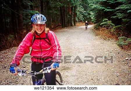 Female Mountain Biker British Columbia Canada View Large Photo Image Picture - Female Mountain Biker British Columbia Canada. Fotosearch