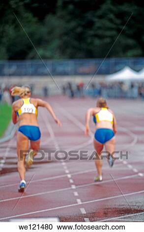 Female sprinters View Large Photo Image Stock Image - Female sprinters. Fotosearch