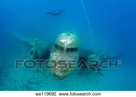 Freediver and wreckplan Douglas DC-3 Dakota, Mediterranean Sea, Kash, Turkey View Large Photo Image Stock Image - Freediver and wreckplan Douglas DC-3 Dakota, Mediterranean Sea, Kash, Turkey. Fotosearch