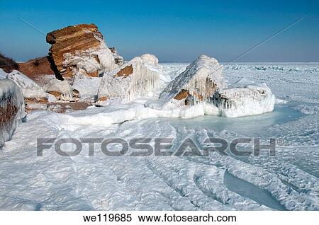 Frozen Black Sea, a rare phenomenon, occured in 1977 for the last time, Odessa, Ukraine, Eastern Europe View Large Photo Image Stock Photography - Frozen Black Sea, a rare phenomenon, occured in 1977 for the last time, Odessa, Ukraine, Eastern Europe. Fotosearch