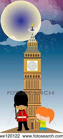 Girl standing with an honor guard in front of a clock tower, Big Ben, Houses Of Parliament, City Of Westminster, London, England View Large Photo Image Stock Image - Girl standing with an honor guard in front of a clock tower, Big Ben, Houses Of Parliament, City Of Westminster, London, England. Fotosearch