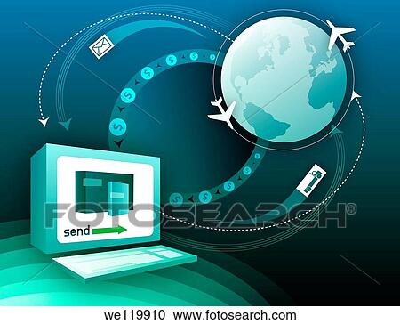 Global transportation and communication montage View Large Photo Image Stock Image - Global transportation and communication montage. Fotosearch