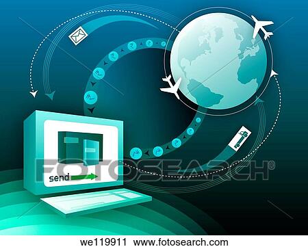 Global transportation and communication montage View Large Photo Image Stock Image - Global transportation and communication montage. Fotosearch