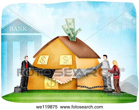 Handshake after a home loan agreement View Large Photo Image Stock Photography - Handshake after a home loan agreement. Fotosearch