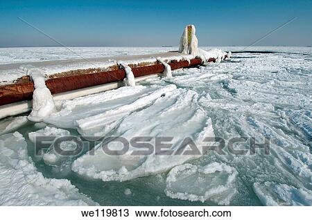 Icy pier, frozen Black Sea, a rare phenomenon, last time it occured in 1977, Odessa, Ukraine, Eastern Europe View Large Photo Image Stock Image - Icy pier, frozen Black Sea, a rare phenomenon, last time it occured in 1977, Odessa, Ukraine, Eastern Europe. Fotosearch