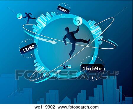 Stock Image - Illustration representing human race for development. Fotosearch