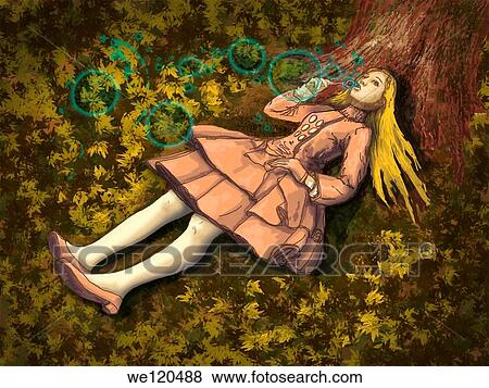 Illustrative image of girl blowing soap bubbles View Large Photo Image Stock Photo - Illustrative image of girl blowing soap bubbles. Fotosearch