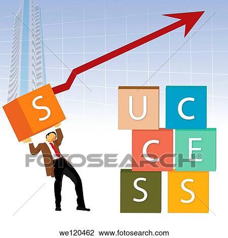 Illustrative representation of a businessman building the word ´SUCCESS´ with boxes View Large Photo Image Stock Image - Illustrative representation of a businessman building the word ´SUCCESS´ with boxes. Fotosearch