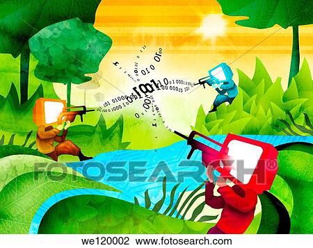 Illustrative representation of online shooting game View Large Photo Image Stock Image - Illustrative representation of online shooting game. Fotosearch