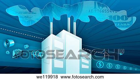 Illustrative representation of process of raw materials to profit View Large Photo Image Stock Photo - Illustrative representation of process of raw materials to profit. Fotosearch