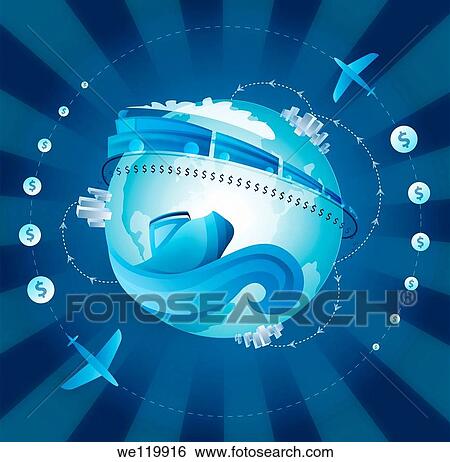 Illustrative representation of different ways of shipping View Large Photo Image Stock Photograph - Illustrative representation of different ways of shipping. Fotosearch