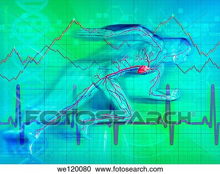 Illustrative representation showing heartbeat graph of a man View Large Photo Image Stock Image - Illustrative representation showing heartbeat graph of a man. Fotosearch