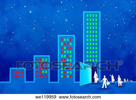 Illustrative representation showing growth in employment opportunity in corporate sector View Large Photo Image Stock Photo - Illustrative representation showing growth in employment opportunity in corporate sector. Fotosearch