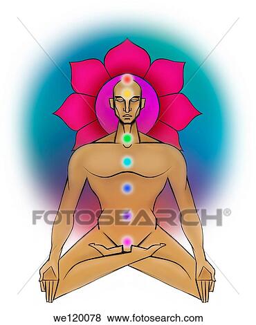 Illustrative representation showing the seven chakras of human body View Large Photo Image Stock Photo - Illustrative representation showing the seven chakras of human body. Fotosearch