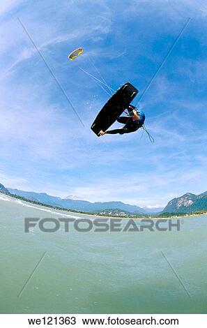 Kite surfer Squamish British Columbia Canada View Large Photo Image Stock Image - Kite surfer Squamish British Columbia Canada. Fotosearch