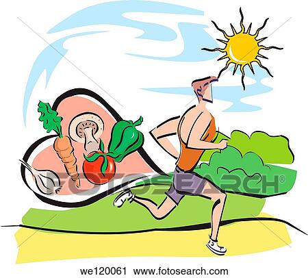 Stock Image - Man jogging. Fotosearch