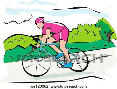 Stock Image - Man riding a bicycle. Fotosearch