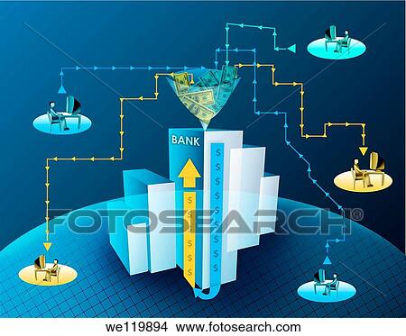 Picture - Online banking. Fotosearch