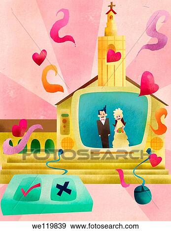 Stock Photo - Online matrimonial site. Fotosearch